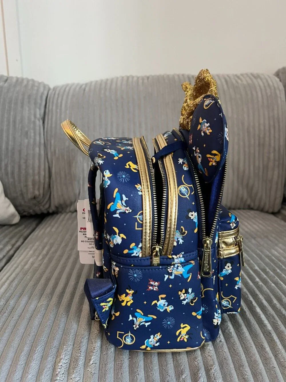 NWT Disney Loungefly WDW 50th Anniversary Backpack & Minnie Ears Set